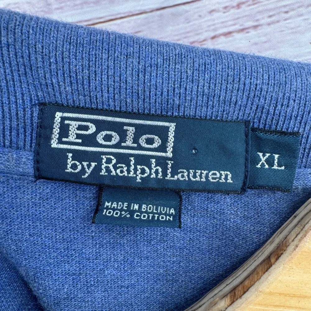 Polo Ralph Lauren Polo Shirt Mens XL Blue‎ Long Sleeve Cotton Casual